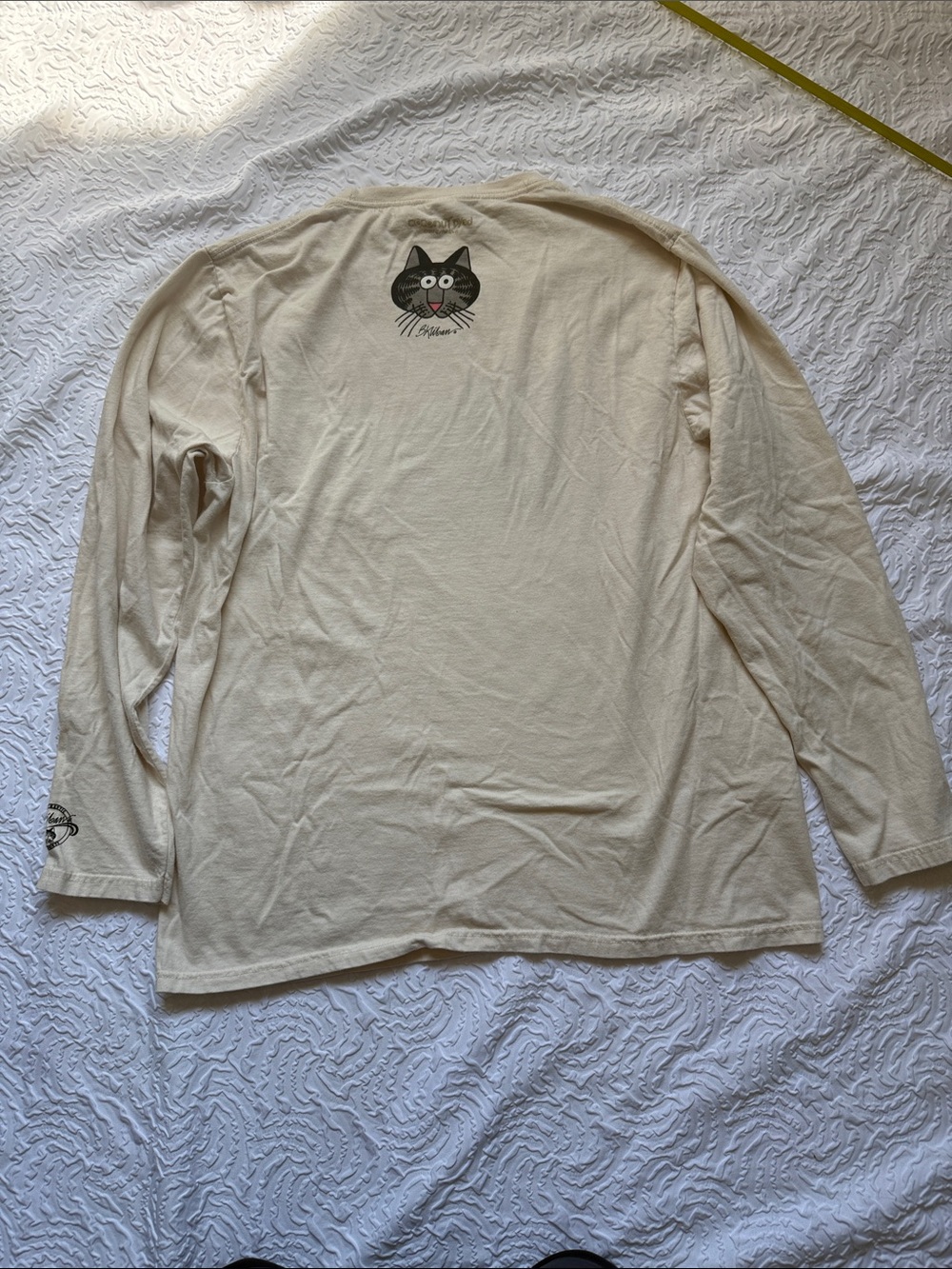 Cat Fish Graphic Long-Sleeve Tee - Cream - Crazy Shirts - Picture 9 of 10